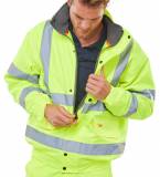 Beeswift CBJFLSY Hi-Vis Fleece Bomber Jacket Image 2 Thumbnail