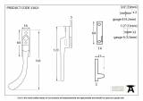 Beeswax Night-Vent Locking Peardrop Fastener - LH Image 3 Thumbnail