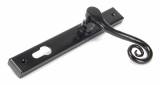 Black Monkeytail Slimline Lever Espag. Lock Set - LH Image 3 Thumbnail