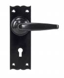 Black Oak Lever Lock Set Image 1 Thumbnail