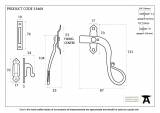 Black Locking Shepherd's Crook Fastener - RH Image 3 Thumbnail