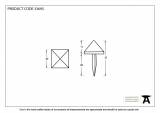 Pewter Pyramid Door Stud - Medium Image 3 Thumbnail