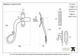 Pewter Locking Shepherd's Crook Fastener - LH Image 3 Thumbnail