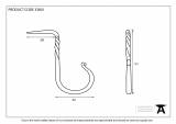 Pewter Cup Hook - Medium Image 2 Thumbnail