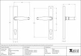 External Beeswax Cottage Slimline Lever Espag. Lock Set Image 9 Thumbnail