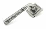 Pewter Hammered Newbury Lever on Rose Set (Square Rose) Image 1 Thumbnail