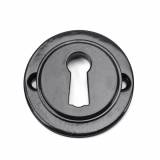 Black Round Escutcheon (Plain Rose) Image 4 Thumbnail