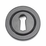 Black Round Escutcheon (Plain Rose) Image 1 Thumbnail