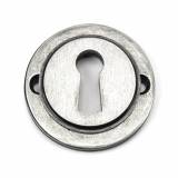 Pewter Round Escutcheon (Beehive Rose) Image 4 Thumbnail