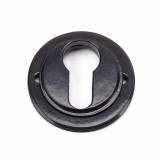 Black Round Euro Escutcheon (Plain Rose) Image 4 Thumbnail