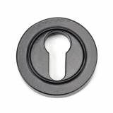 Black Round Euro Escutcheon (Plain Rose) Image 1 Thumbnail