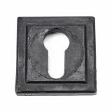 External Beeswax Round Euro Escutcheon (Square Rose) Image 1 Thumbnail