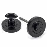 Black Round Thumbturn Set (Plain Rose) Image 1 Thumbnail