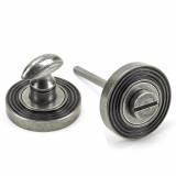 Pewter Round Thumbturn Set (Beehive Rose) Image 1 Thumbnail