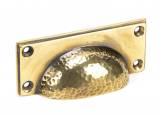 Anvil 46036 Aged Brass Hammered Art Deco Drawer Pull Image 1 Thumbnail