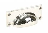 Polished Nickel Hammered Art Deco Drawer Pull Image 1 Thumbnail