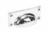 Polished Chrome Hammered Art Deco Drawer Pull Image 1 Thumbnail