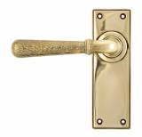 Anvil 46210 Aged Brass Hammered Newbury Lever Latch Set Image 1 Thumbnail