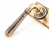 Polished Bronze Hammered Newbury Lever Latch Set Image 2 Thumbnail