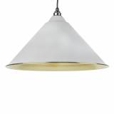 Light Grey Smooth Brass Hockley Pendant Image 1 Thumbnail