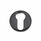 Matt Black Round Euro Escutcheon (Plain Rose) Image 3 Thumbnail