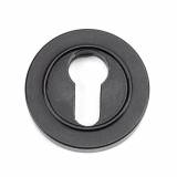 Matt Black Round Euro Escutcheon (Plain Rose) Image 1 Thumbnail