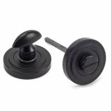 Matt Black Round Thumbturn Set (Art Deco Rose) Image 1 Thumbnail