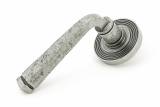 Pewter Avon Round Lever on Rose Set (Beehive Rose) - Unsprung Image 1 Thumbnail