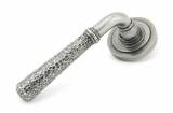 Pewter Hammered Newbury Lever on Rose Set (Art Deco Rose) - Unsprung Image 1 Thumbnail