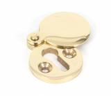 Polished Brass 30mm Round Escutcheon Image 1 Thumbnail