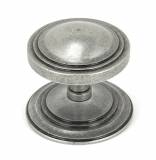 Pewter Art Deco Centre Door Knob Image 1 Thumbnail