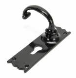 Black Cottage Lever Euro Lock Set Image 2 Thumbnail