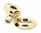 Polished Brass Round Centre Door Knob Image 2 Thumbnail