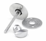 Satin Chrome Round Bathroom Thumbturn Image 2 Thumbnail