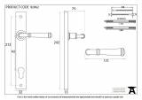 Pewter Regency Slimline Lever Espag. Lock Set Image 8 Thumbnail