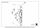 BZP Winkhaus Centre Latch Keep RH 56mm Door Image 2 Thumbnail