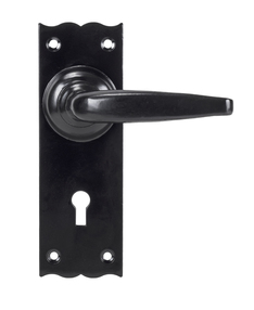 Added Black Oak Lever Lock Set To Basket