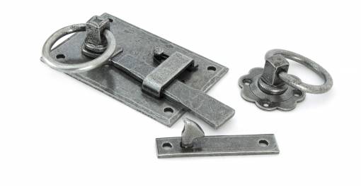 Added Pewter Cottage Latch - LH To Basket