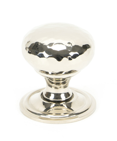 Added Polished Nickel Hammered Mushroom Cabinet Knob 32mm To Basket