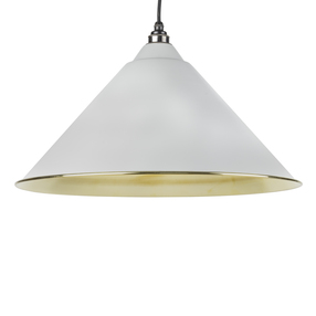 Added Light Grey Smooth Brass Hockley Pendant To Basket