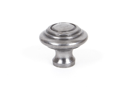 Added Natural Smooth Ringed Cabinet Knob - Small To Basket