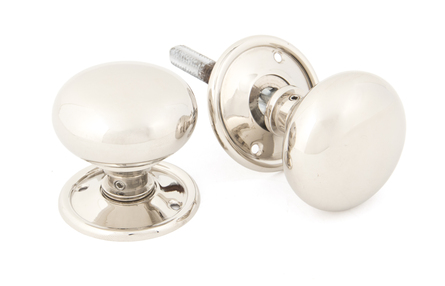 Added Polished Nickel Mushroom Mortice/Rim Knob Set To Basket