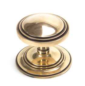 Added Polished Bronze Art Deco Centre Door Knob To Basket