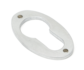 Added Satin Chrome Oval Euro Escutcheon To Basket