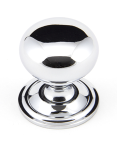 Added Polished Chrome Mushroom Cabinet Knob 32mm To Basket