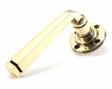 Added Anvil 45611 Aged Brass Avon Round Lever on Rose Set (Plain) To Basket