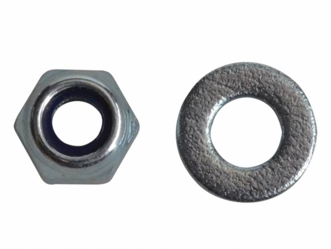 Forgefix FPNYLOC4 Nyloc Nuts & Washers M4 BZP Pack 50 Image 1