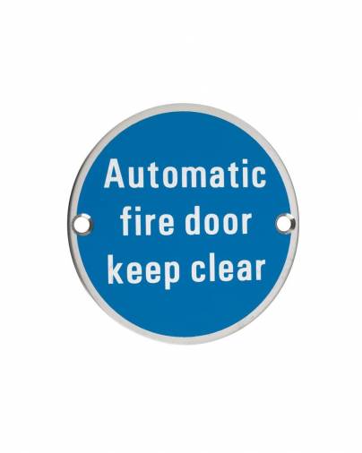 Zoo ZSS12 Automatic Fire Door Keep Clear Signage  Image 1