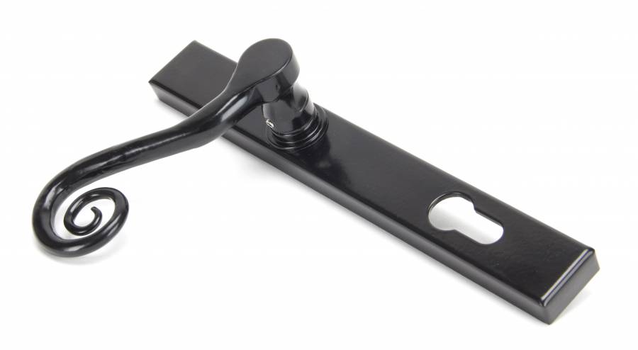 Black Monkeytail Slimline Lever Espag. Lock Set - LH Image 2