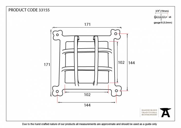 Black Raised Door Grill Image 2